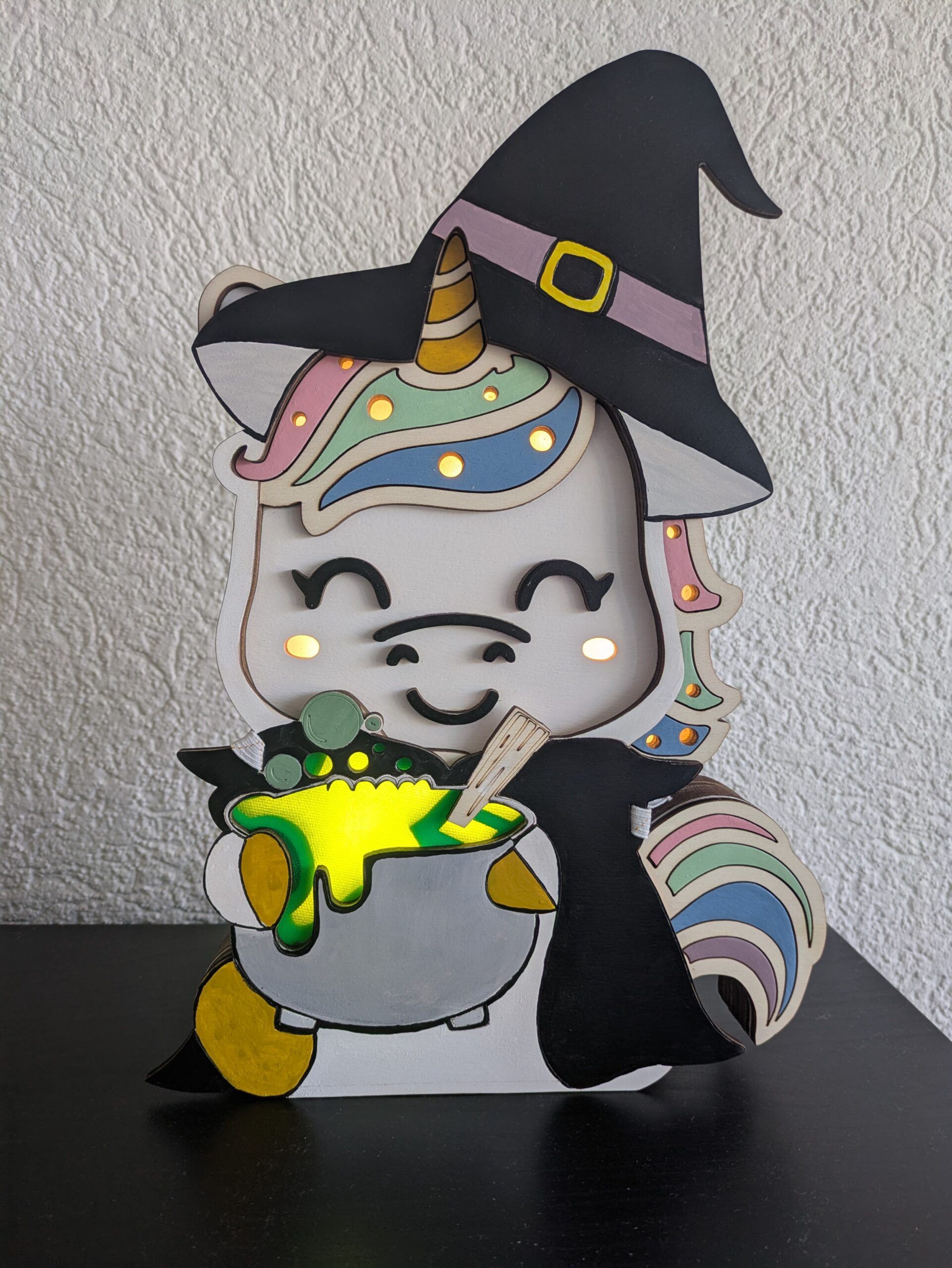 Costume Sorcière Halloween pour veilleuse Licorne