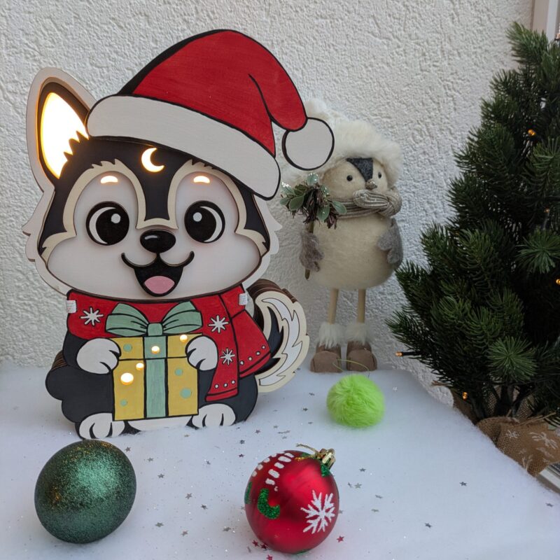 Costume Noël pour veilleuse Husky
