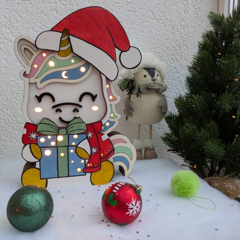Costume Noël pour veilleuse Licorne