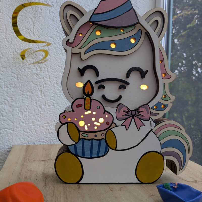 Costume Anniversaire pour veilleuse Licorne