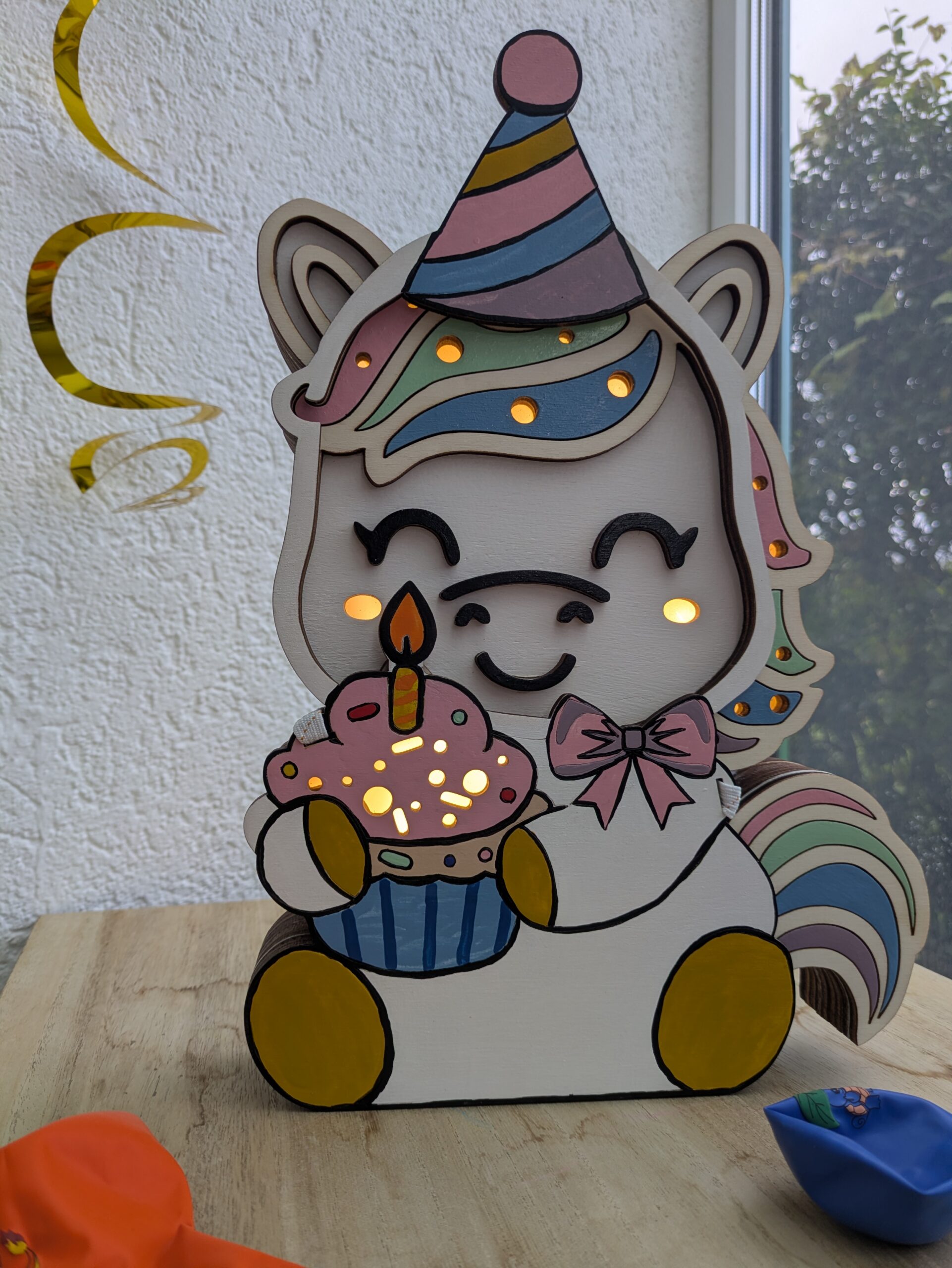 Costume Anniversaire pour veilleuse Licorne