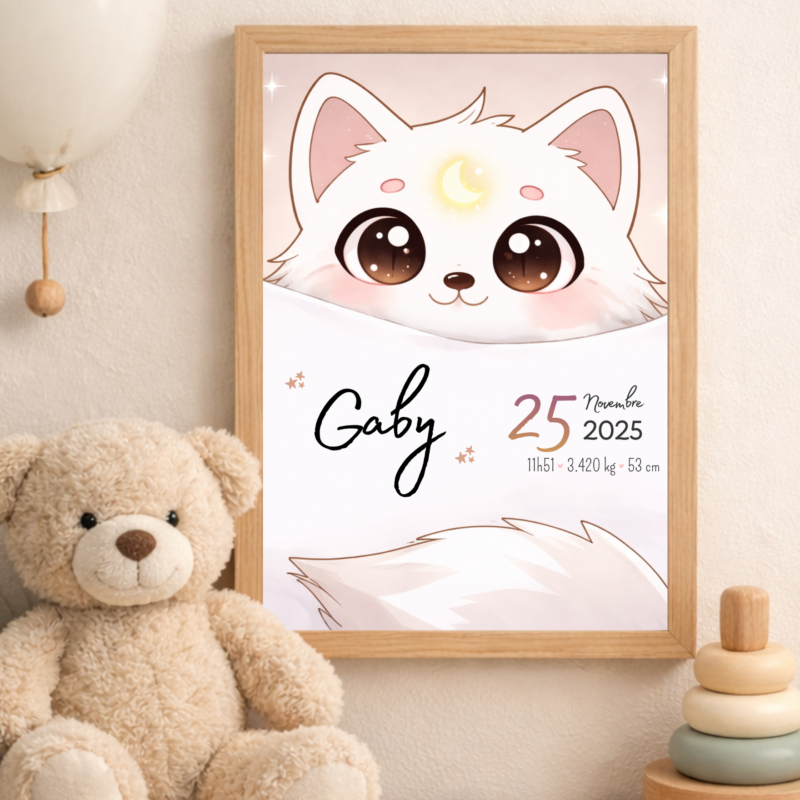 Affiche de naissance personnalisée TsuKipers