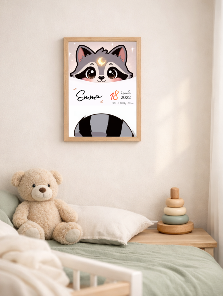 Affiche de naissance personnalisée TsuKipers