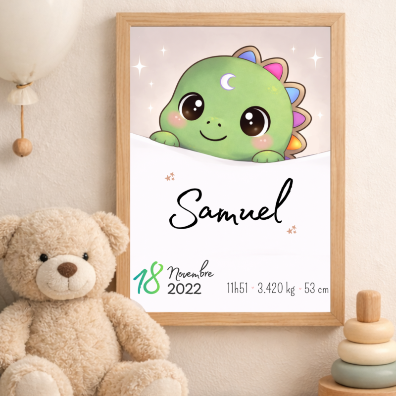 Affiche de naissance personnalisée TsuKipers