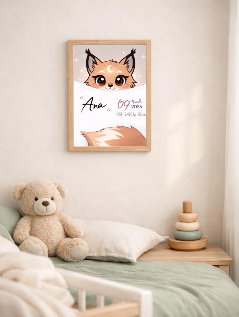 Affiche de naissance personnalisée TsuKipers