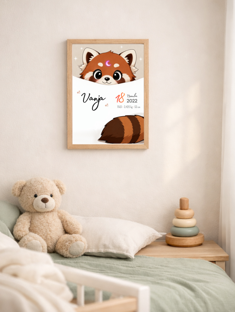 Affiche de naissance personnalisée TsuKipers
