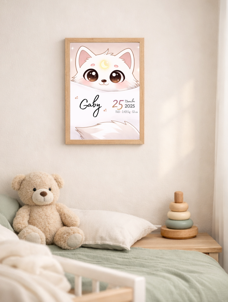 Affiche de naissance personnalisée TsuKipers