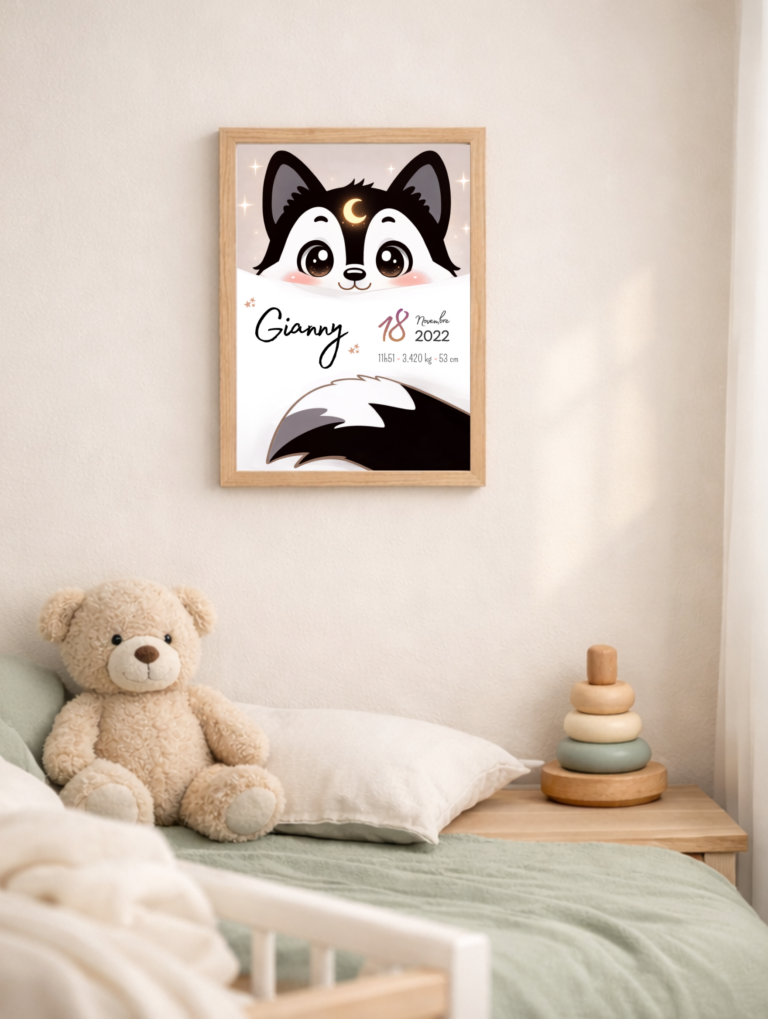Affiche de naissance personnalisée TsuKipers