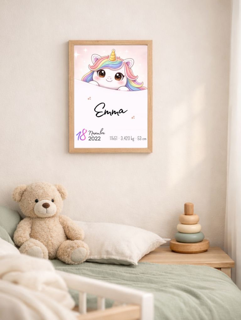 Affiche de naissance personnalisée TsuKipers