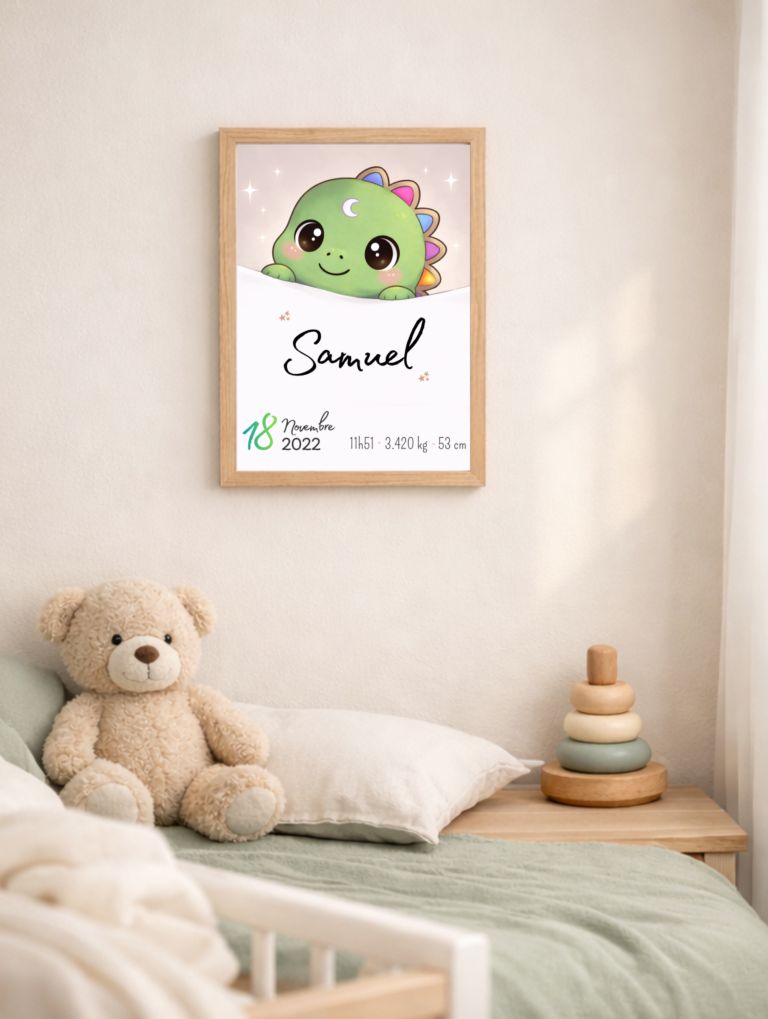 Affiche de naissance personnalisée TsuKipers