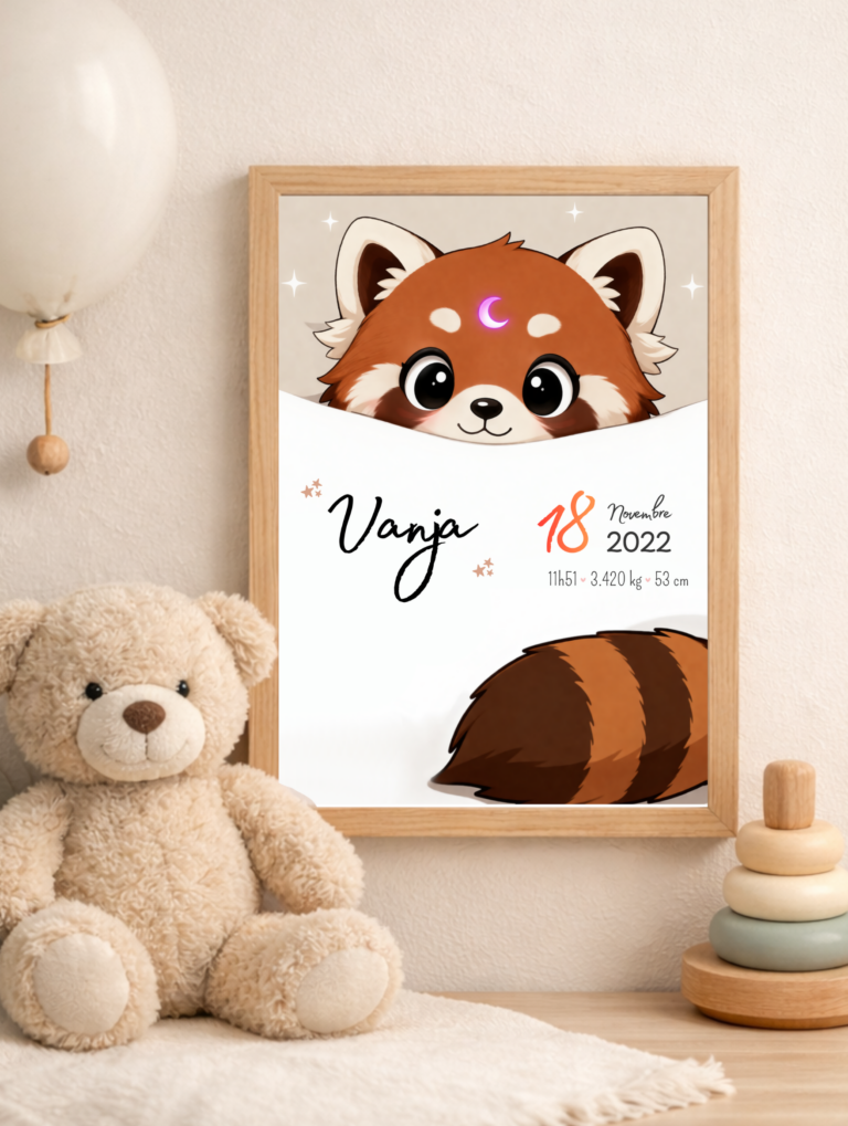 Affiche de naissance personnalisée TsuKipers