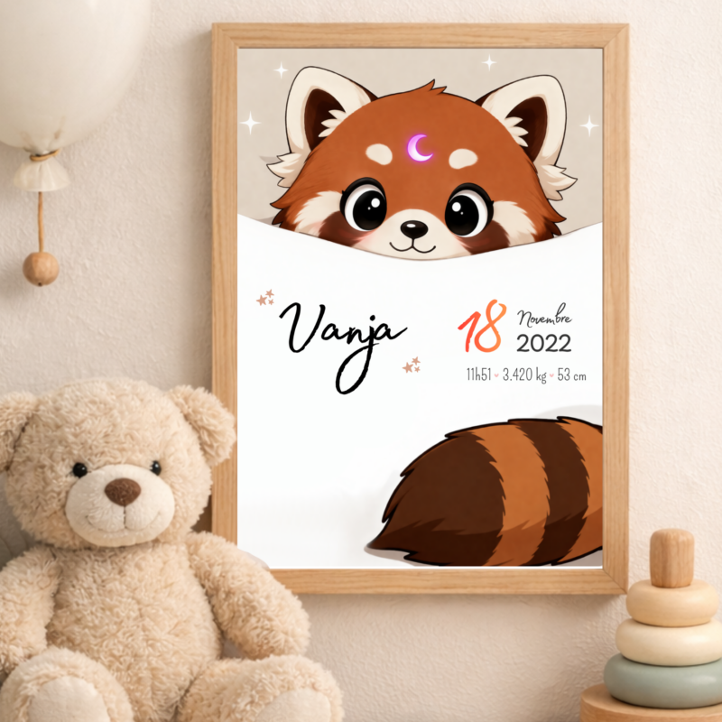 Affiche de naissance personnalisée TsuKipers