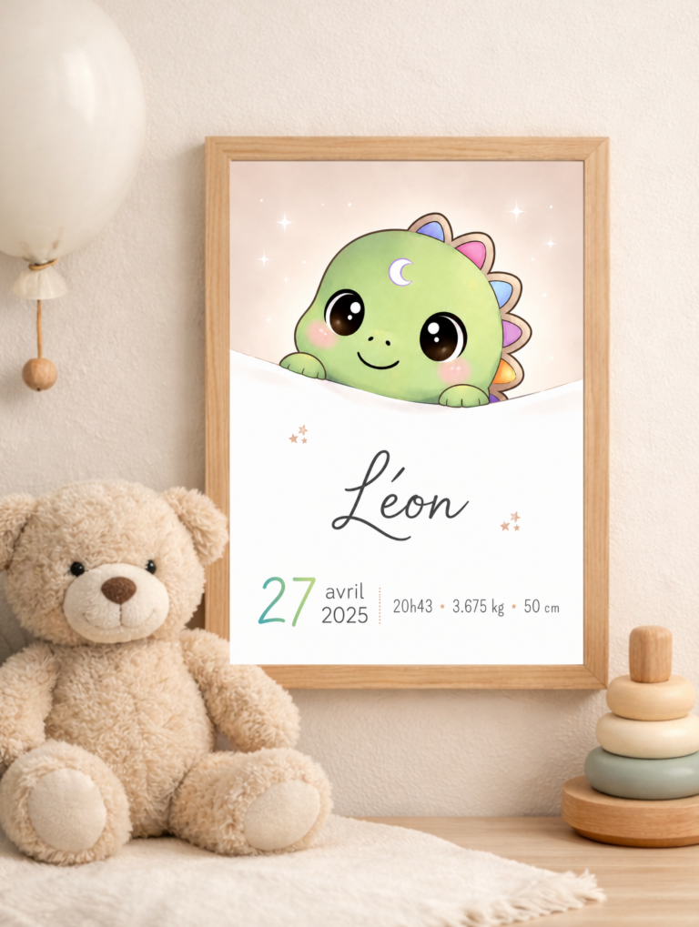 Affiche de naissance personnalisée TsuKipers