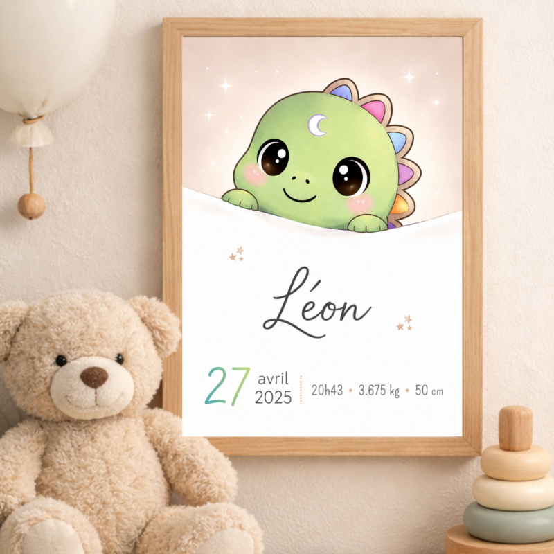 Affiche de naissance personnalisée TsuKipers