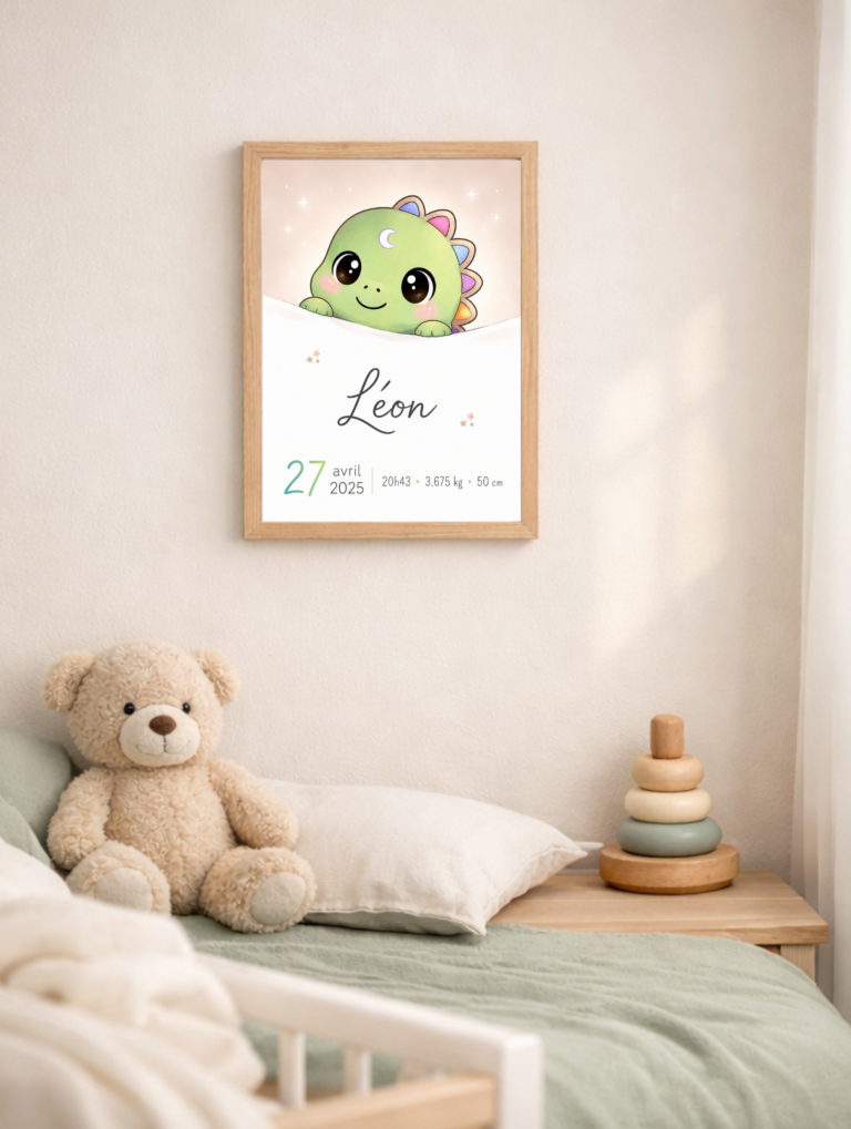 Affiche de naissance personnalisée TsuKipers