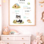 Affiche de naissance personnalisée TsuKipers