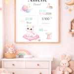 Affiche de naissance personnalisée TsuKipers