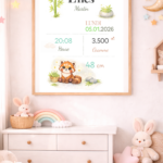 Affiche de naissance personnalisée TsuKipers
