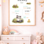 Affiche de naissance personnalisée TsuKipers