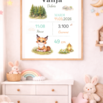 Affiche de naissance personnalisée TsuKipers