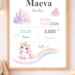 Affiche de naissance personnalisée TsuKipers