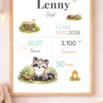 Affiche de naissance personnalisée TsuKipers