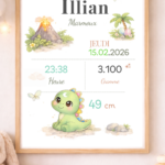 Affiche de naissance personnalisée TsuKipers